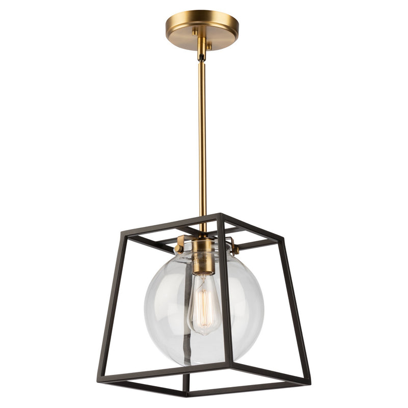 One Light Pendant<br /><span style="color:#4AB0CE;">Entrega: 4-10 dias en USA</span><br /><span style="color:#4AB0CE;font-size:60%;">PREGUNTE POR ENTREGA EN PANAMA</span><br />Collection: Bridgetown<br />Finish: Black & Harvest Brass