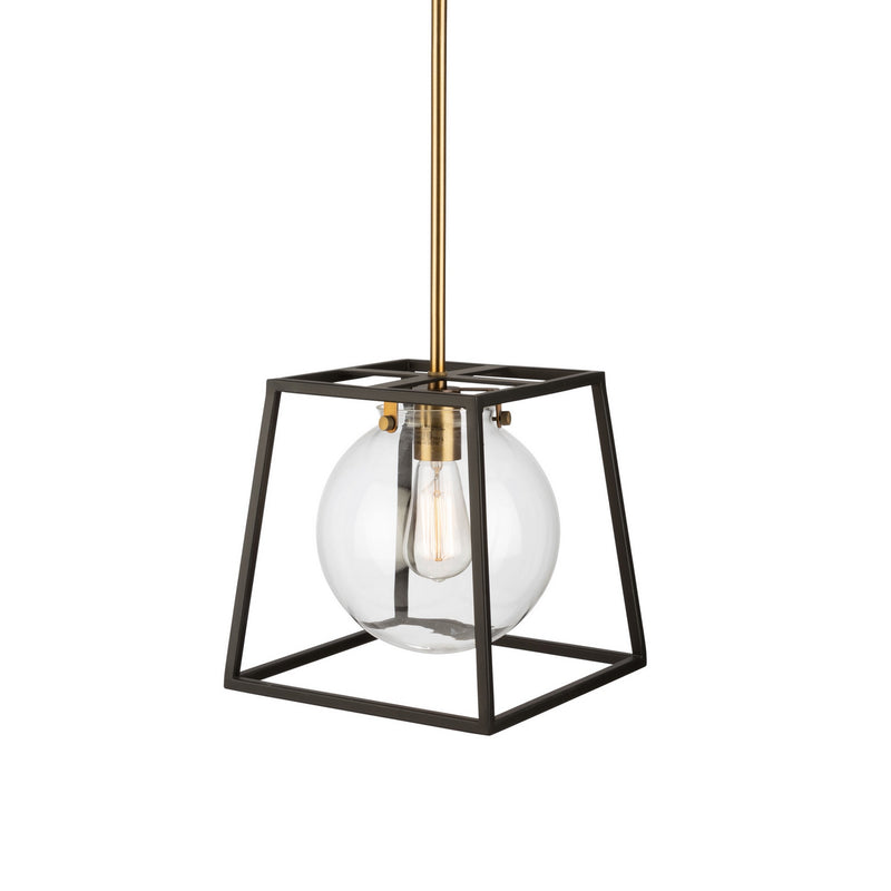 One Light Pendant<br /><span style="color:#4AB0CE;">Entrega: 4-10 dias en USA</span><br /><span style="color:#4AB0CE;font-size:60%;">PREGUNTE POR ENTREGA EN PANAMA</span><br />Collection: Bridgetown<br />Finish: Black & Harvest Brass