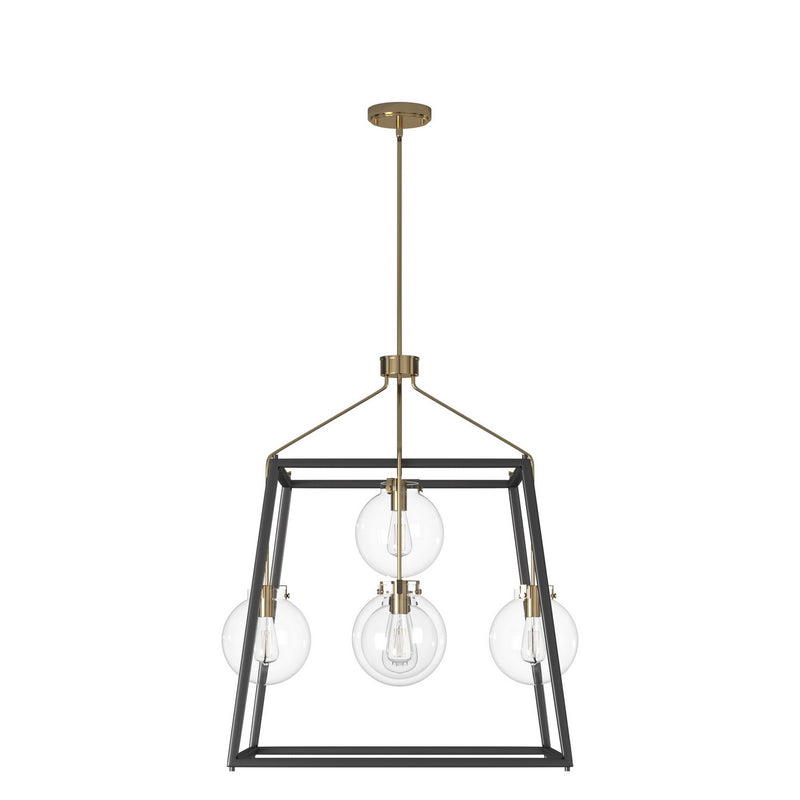 Artcraft Canada - AC11605VB - Five Light Chandelier - Bridgetown - Black & Harvest Brass