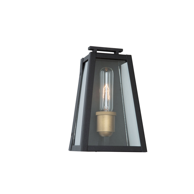 Artcraft Canada - AC8106BK - One Light Outdoor Wall Mount - Charleston - Black, Vintage Gold