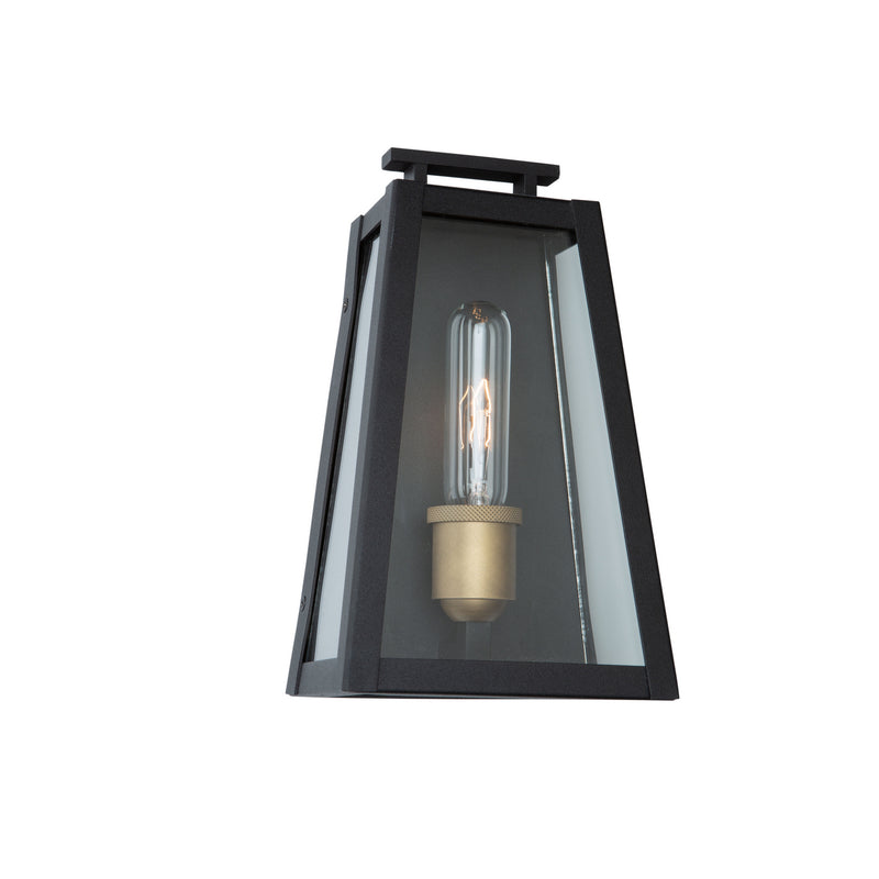 Artcraft Canada - AC8107BK - One Light Outdoor Wall Mount - Charleston - Black, Vintage Gold