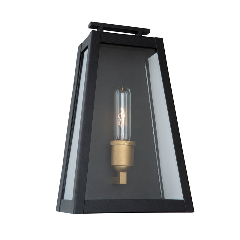 Artcraft Canada - AC8108BK - One Light Outdoor Wall Mount - Charleston - Black, Vintage Gold