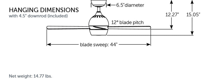 Fanimation - FP7644BN - 44"Ceiling Fan - Kwad 44 - Brushed Nickel