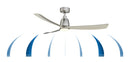 52"Ceiling Fan<br /><span style="color:#4AB0CE;">Entrega: 4-10 dias en USA</span><br /><span style="color:#4AB0CE;font-size:60%;">PREGUNTE POR ENTREGA EN PANAMA</span><br />Collection: Kute 52<br />Finish: Brushed Nickel