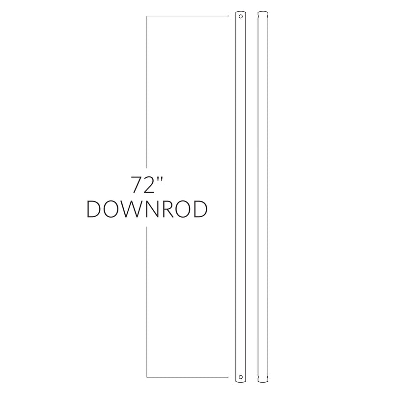 Visual Comfort Fan - DR72CH - Downrod - Universal Downrod - Chrome