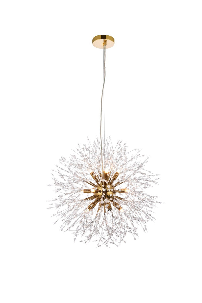 12 Light Pendant<br /><span style="color:#4AB0CE;">Entrega: 7-8 semanas en USA</span><br /><span style="color:#4AB0CE;font-size:60%;">PREGUNTE POR ENTREGA EN PANAMA</span><br />Collection: Solace<br />Finish: Gold