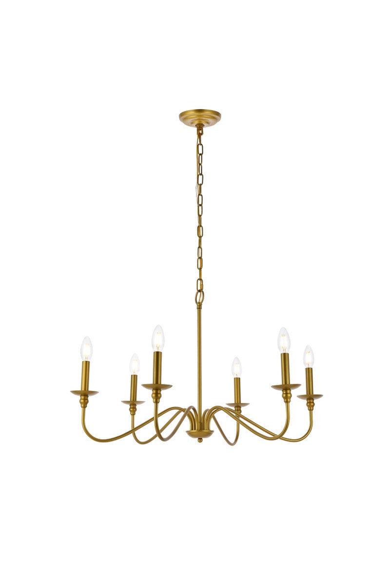 Six Light Chandelier<br /><span style="color:#4AB0CE;">Entrega: 4-10 dias en USA</span><br /><span style="color:#4AB0CE;font-size:60%;">PREGUNTE POR ENTREGA EN PANAMA</span><br />Collection: Rohan<br />Finish: Brass
