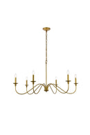 Six Light Chandelier<br /><span style="color:#4AB0CE;">Entrega: 4-10 dias en USA</span><br /><span style="color:#4AB0CE;font-size:60%;">PREGUNTE POR ENTREGA EN PANAMA</span><br />Collection: Rohan<br />Finish: Brass