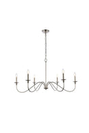 Six Light Chandelier<br /><span style="color:#4AB0CE;">Entrega: 4-10 dias en USA</span><br /><span style="color:#4AB0CE;font-size:60%;">PREGUNTE POR ENTREGA EN PANAMA</span><br />Collection: Rohan<br />Finish: Polished Nickel