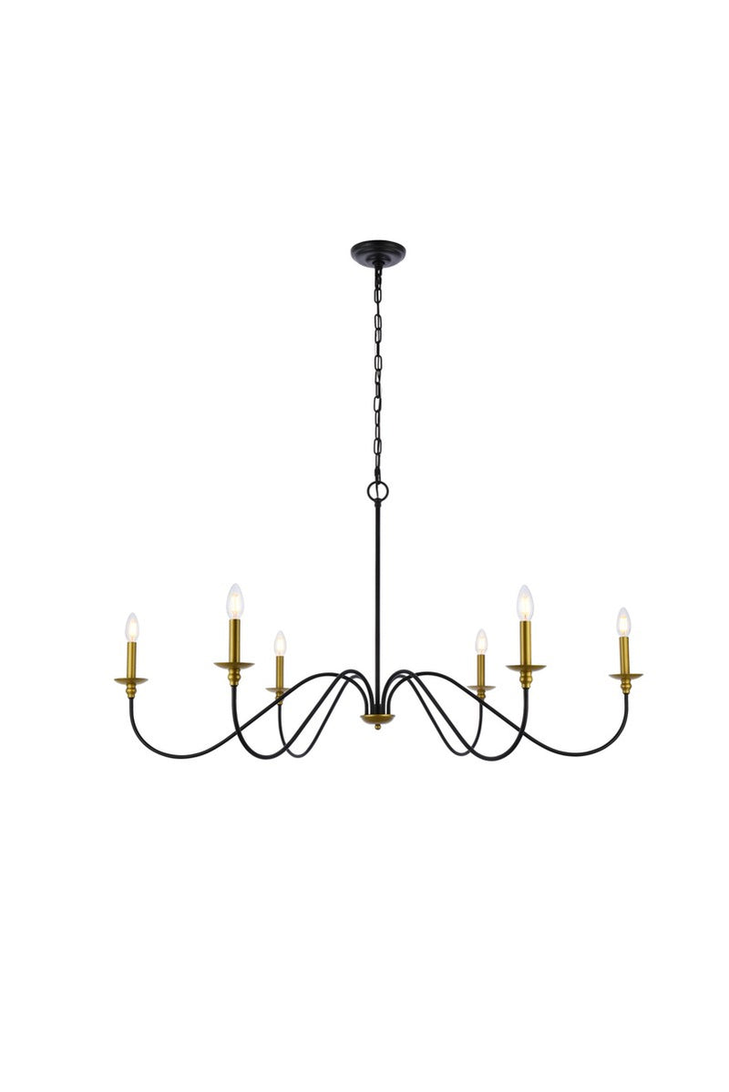 Six Light Chandelier<br /><span style="color:#4AB0CE;">Entrega: 4-10 dias en USA</span><br /><span style="color:#4AB0CE;font-size:60%;">PREGUNTE POR ENTREGA EN PANAMA</span><br />Collection: Rohan<br />Finish: brass