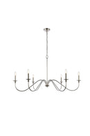 Six Light Chandelier<br /><span style="color:#4AB0CE;">Entrega: 4-10 dias en USA</span><br /><span style="color:#4AB0CE;font-size:60%;">PREGUNTE POR ENTREGA EN PANAMA</span><br />Collection: Rohan<br />Finish: Polished Nickel