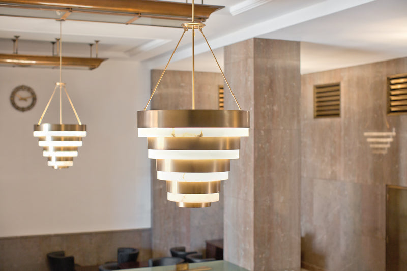 LED Chandelier<br /><span style="color:#4AB0CE;">Entrega: 4-10 dias en USA</span><br /><span style="color:#4AB0CE;font-size:60%;">PREGUNTE POR ENTREGA EN PANAMA</span><br />Collection: Echelon<br />Finish: Heritage Brass