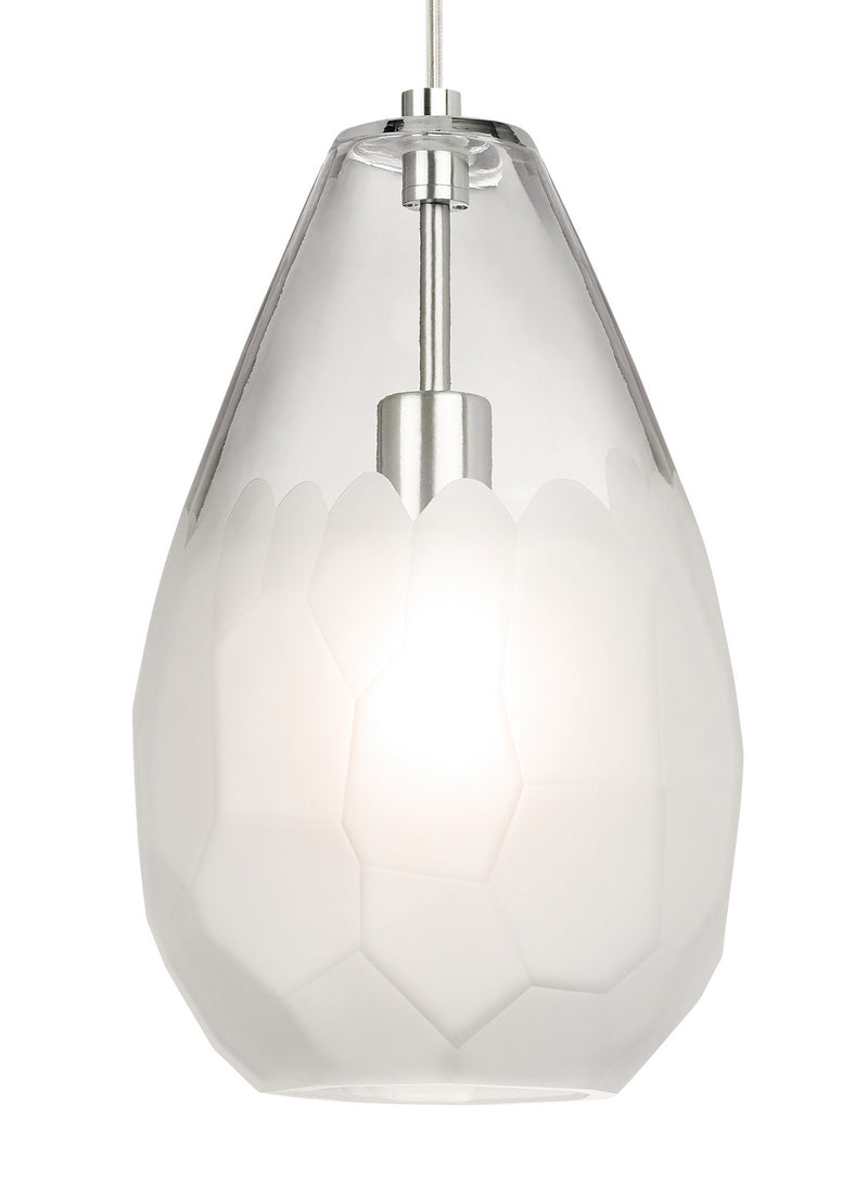 Visual Comfort Modern - 700TDBRLGFS - One Light Pendant - Briolette - Satin Nickel