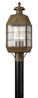 Hinkley - 2371AS - LED Post Top or Pier Mount Lantern - Nantucket - Aged Brass