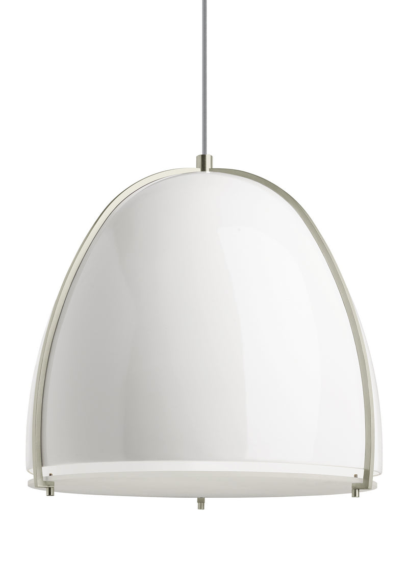 Visual Comfort Modern - 700TDPRVPWW-LED927 - LED Pendant - Paravo - Gloss White/Satin Nickel