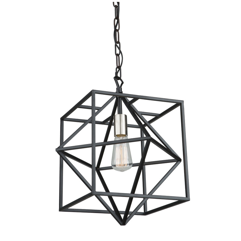 Artcraft Canada - AC11201PN - One Light Pendant - Roxton - Matte Black & Polished Nickel