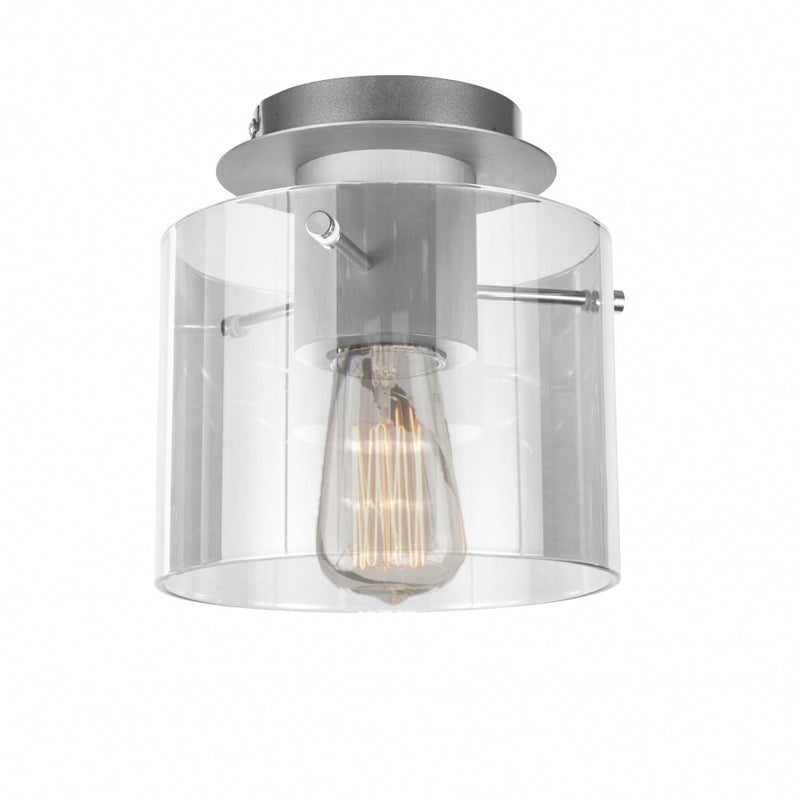 Artcraft Canada - AC11525CL - One Light Flush Mount - Henley - Brushed Aluminum & Clear Glass