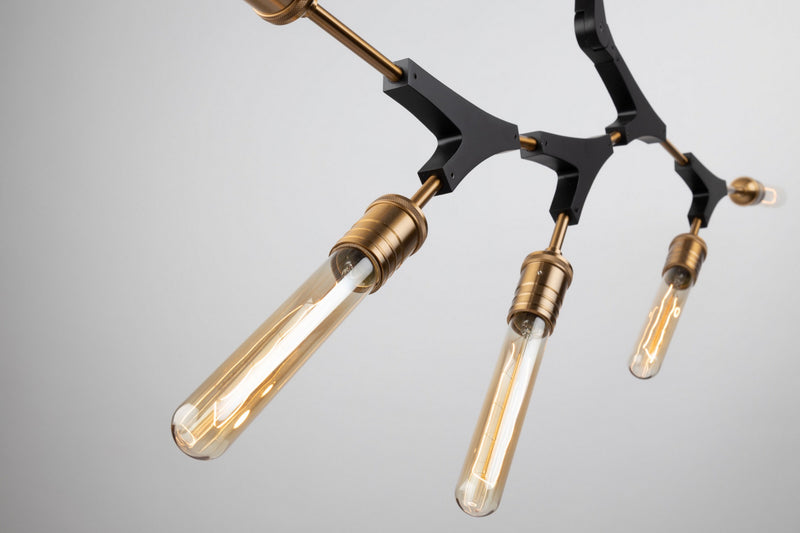 Five Light Chandelier<br /><span style="color:#4AB0CE;">Entrega: 4-10 dias en USA</span><br /><span style="color:#4AB0CE;font-size:60%;">PREGUNTE POR ENTREGA EN PANAMA</span><br />Collection: Filiali<br />Finish: Black & Harvest Brass
