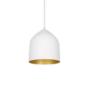 Kuzco Lighting - 49108-WH/GD - One Light Pendant - Helena - White/Gold