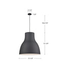 Kuzco Lighting - 494224-BK - One Light Pendant - Cradle - Black
