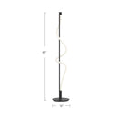 LED Floor Lamp<br /><span style="color:#4AB0CE;">Entrega: 4-10 dias en USA</span><br /><span style="color:#4AB0CE;font-size:60%;">PREGUNTE POR ENTREGA EN PANAMA</span><br />Collection: Cursive<br />Finish: Black