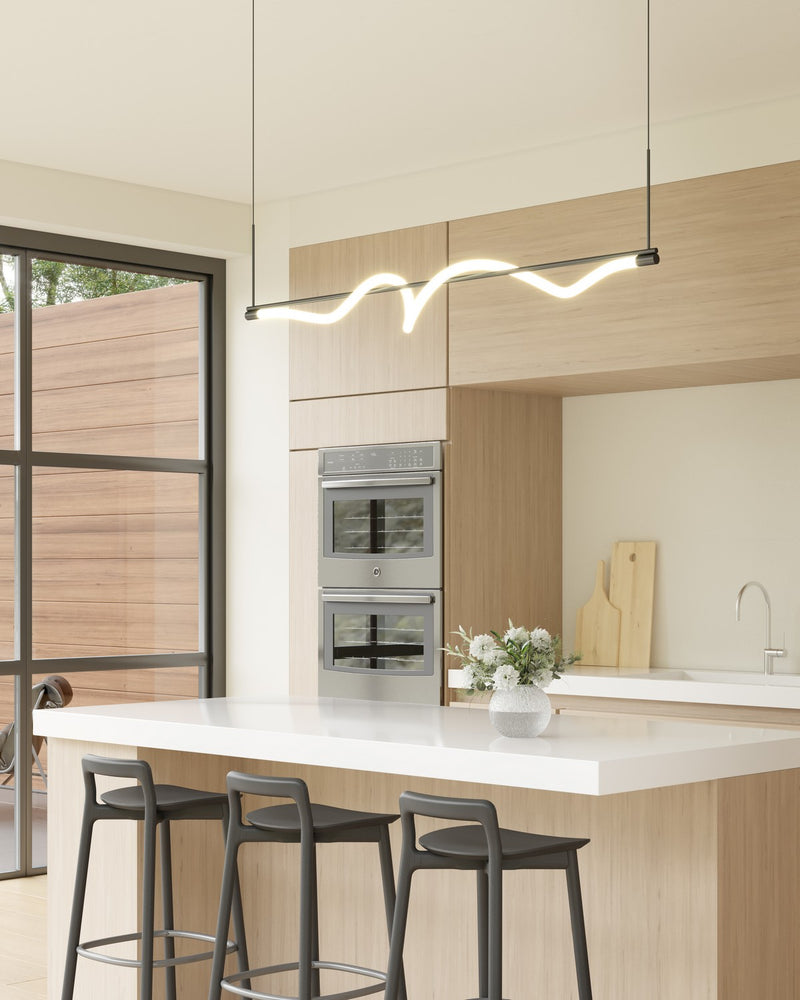 LED Pendant<br /><span style="color:#4AB0CE;">Entrega: 4-10 dias en USA</span><br /><span style="color:#4AB0CE;font-size:60%;">PREGUNTE POR ENTREGA EN PANAMA</span><br />Collection: Cursive<br />Finish: Black