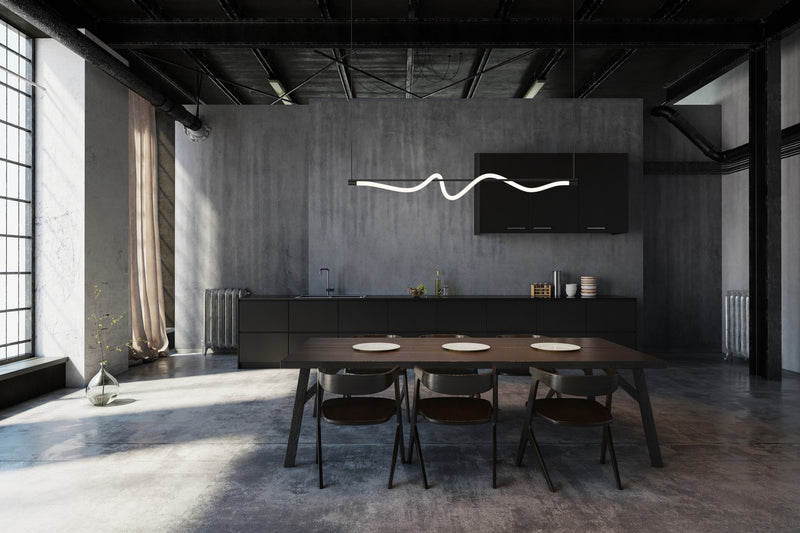Kuzco Lighting - LP95354-BK - LED Pendant - Cursive - Black