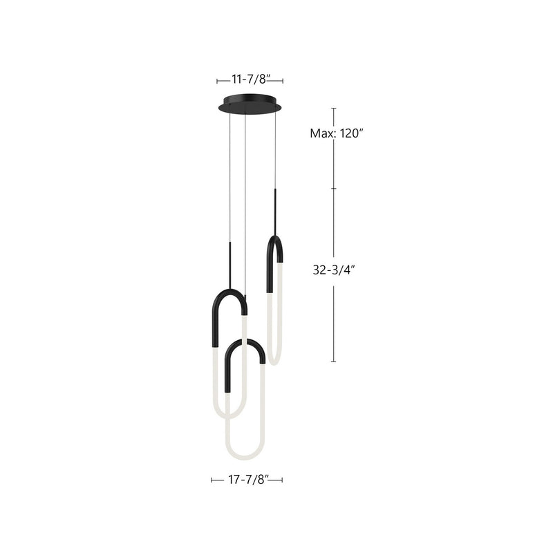 Kuzco Lighting - MP95103-BK - LED Pendant - Huron - Black