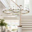 Alora - CH309021NBCG - 21 Light Chandelier - Revolve - Clear Glass/Natural Brass