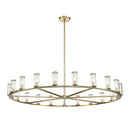 21 Light Chandelier<br /><span style="color:#4AB0CE;">Entrega: 4-10 dias en USA</span><br /><span style="color:#4AB0CE;font-size:60%;">PREGUNTE POR ENTREGA EN PANAMA</span><br />Collection: Revolve<br />Finish: Clear Glass/Natural Brass
