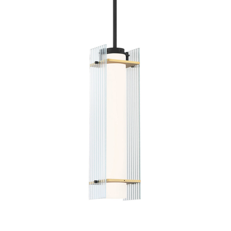 George Kovacs - P1519-707-L - LED Pendant - Midnight Gold - Sand Black With Honey Gold