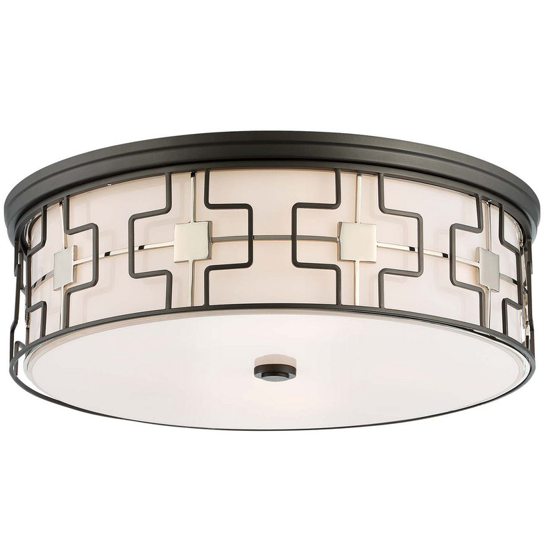 Minka-Lavery - 1846-105-L - LED Flush Mount - Flush Mount - Dark Grey w/Polished Nickel