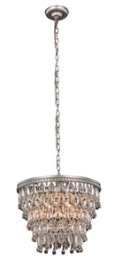 Elegant Lighting - 1219D16AS/RC - Four Light Pendant - Nordic - Antique Silver