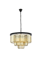 Elegant Lighting - 1231D26MB-GT/RC - Nine Light Chandelier - Sydney - Matte Black