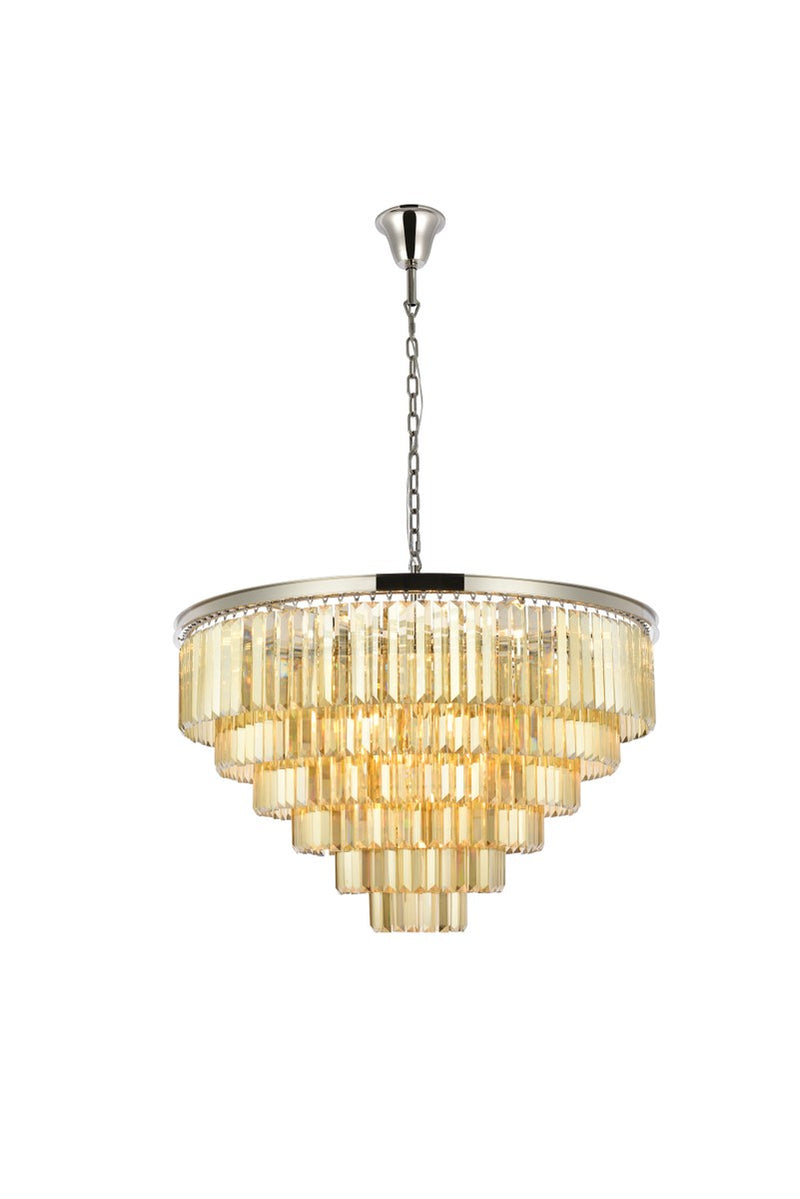 Elegant Lighting - 1231D44PN-GT/RC - 33 Light Chandelier - Sydney - Polished Nickel