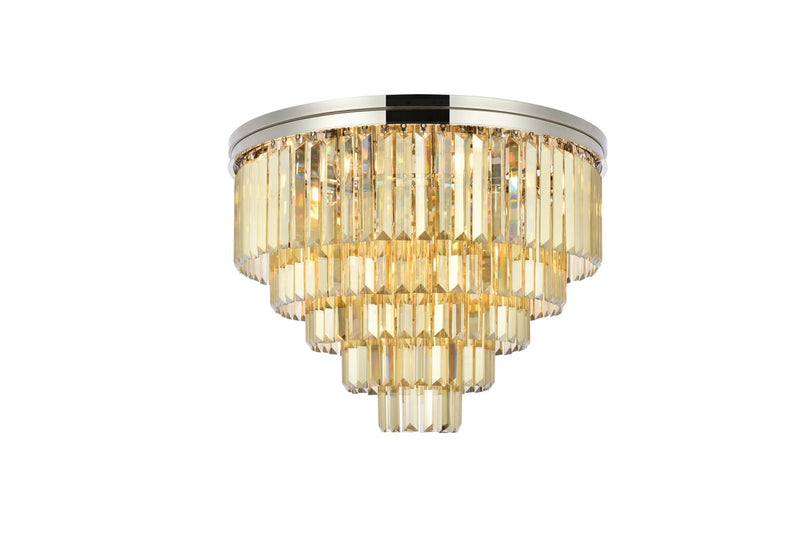 Elegant Lighting - 1231F32PN-GT/RC - 17 Light Flush Mount - Sydney - Polished Nickel