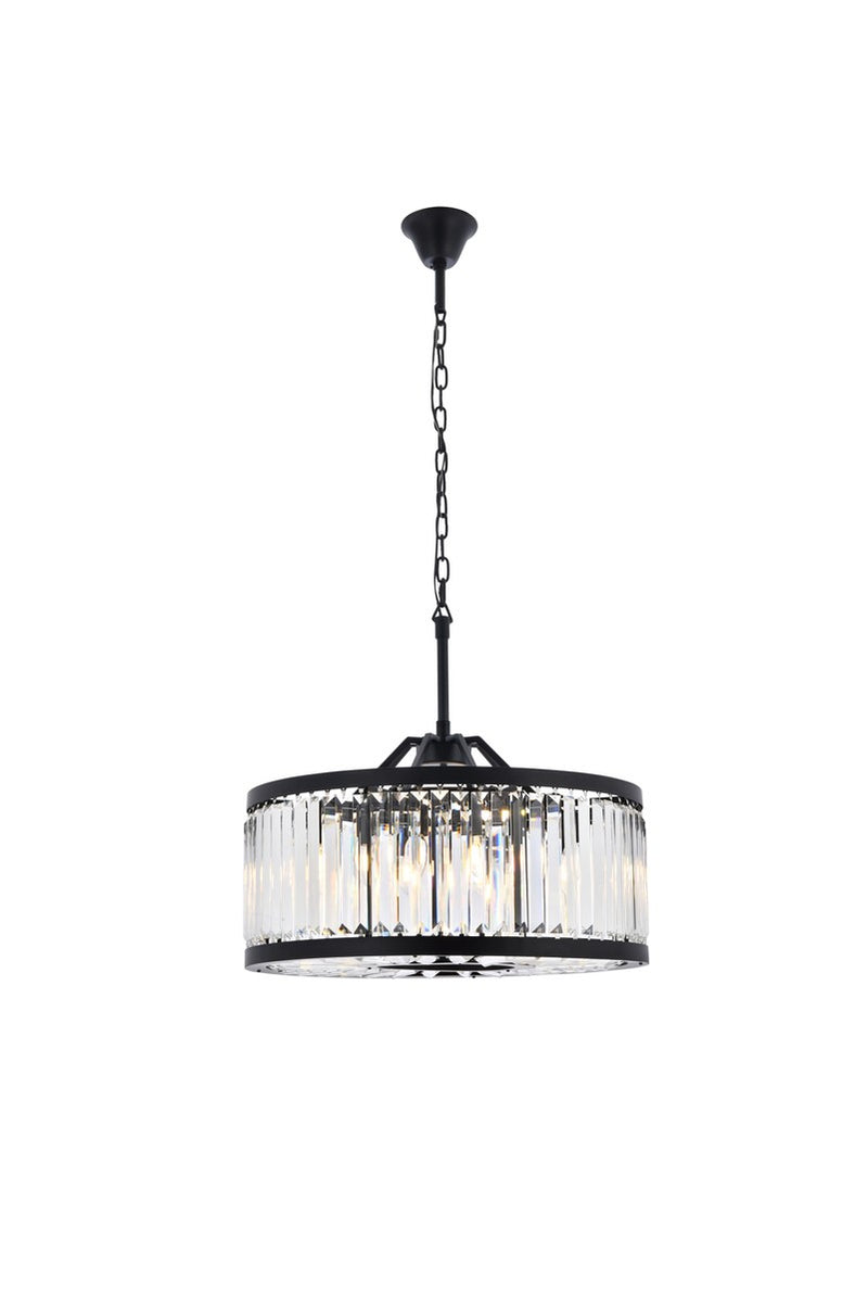 Elegant Lighting - 1233D28MB/RC - Eight Light Chandelier - Chelsea - Matte Black