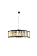 Elegant Lighting - 1233G43MB-GT/RC - Ten Light Chandelier - Chelsea - Matte Black