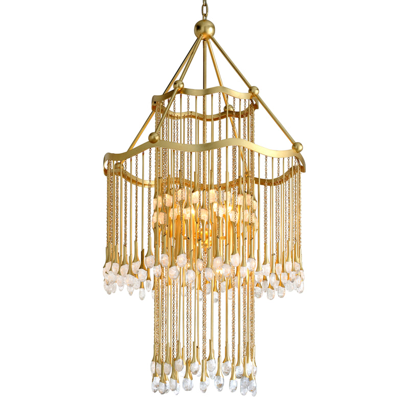 Corbett Lighting - 286-012 - 12 Light Chandelier - Kiara - Gold Leaf