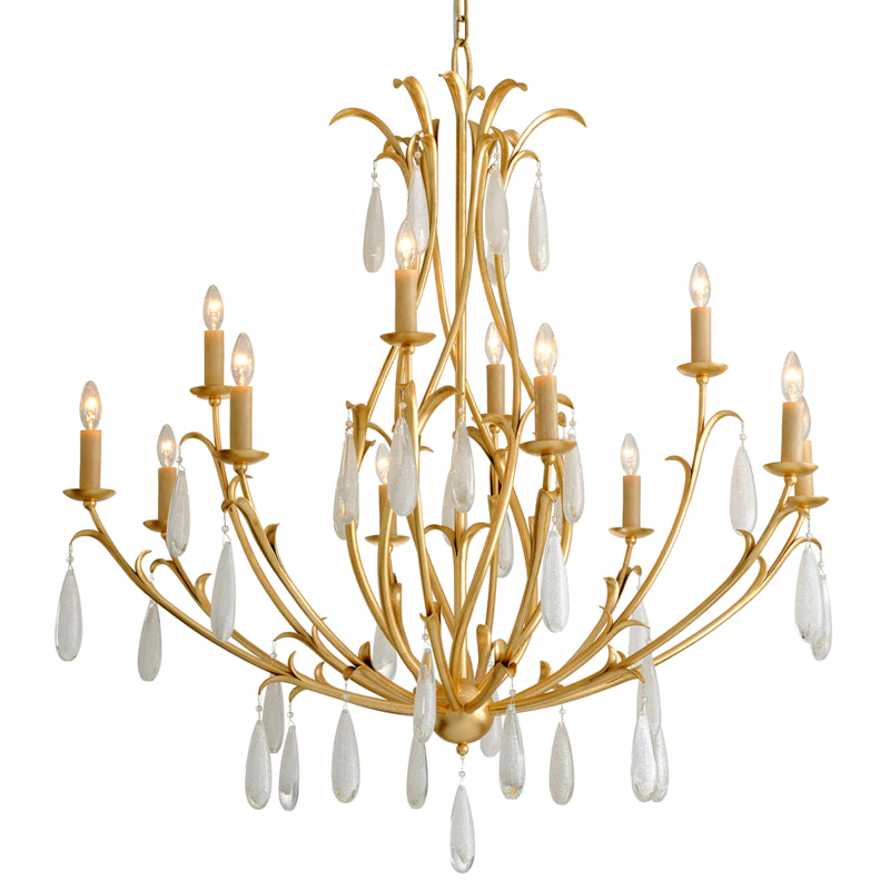 Corbett Lighting - 293-012 - 12 Light Chandelier - Prosecco - Gold Leaf