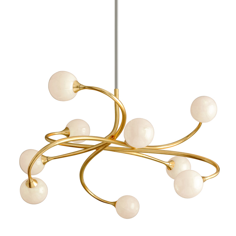 Corbett Lighting - 294-09 - Nine Light Chandelier - Signature - Gold Leaf