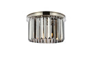 Elegant Lighting - 1238F16PN-SS/RC - Three Light Flush Mount - Sydney - Polished Nickel