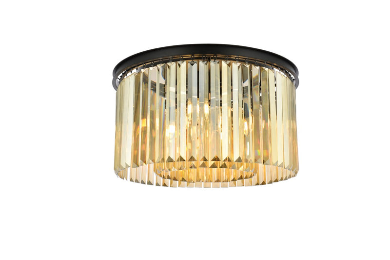 Elegant Lighting - 1238F26MB-GT/RC - Eight Light Flush Mount - Sydney - Matte Black