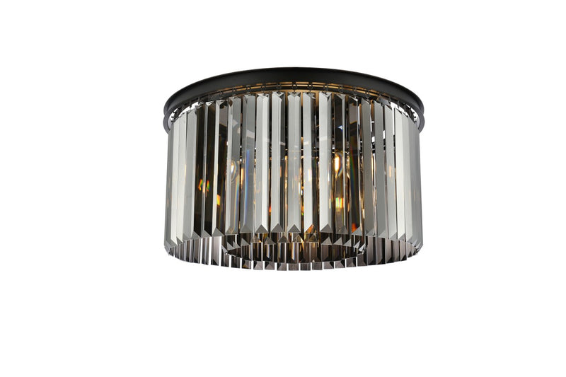 Elegant Lighting - 1238F26MB-SS/RC - Eight Light Flush Mount - Sydney - Matte Black