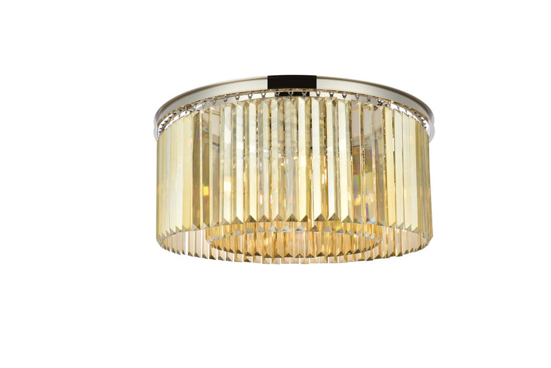 Elegant Lighting - 1238F31PN-GT/RC - Eight Light Flush Mount - Sydney - Polished Nickel