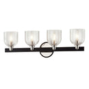 Troy Lighting - B7714 - Four Light Vanity - Munich - Carbide Blk & Pol Nickel