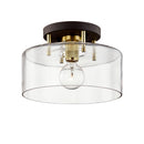 Troy Lighting - C7541-BRZ/BBA - One Light Semi-Flush Mount - Bergamot Station - Bronze