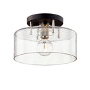 Troy Lighting - C7551-TBK/PN - One Light Semi-Flush Mount - Bergamot Station - Texture Black