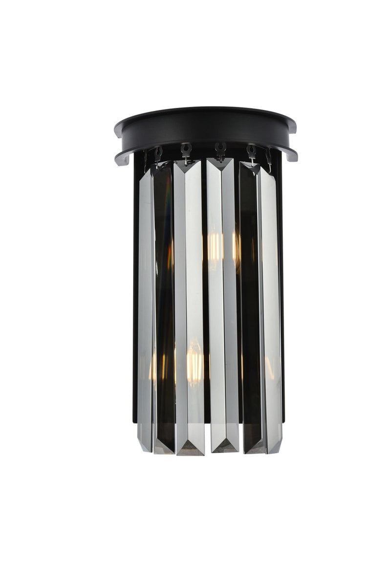 Elegant Lighting - 1238W8MB-SS/RC - Two Light Wall Sconce - Sydney - Matte Black