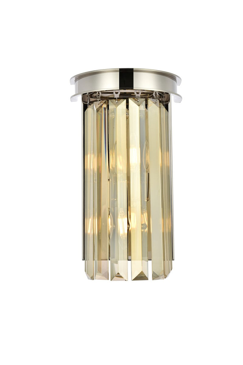 Elegant Lighting - 1238W8PN-GT/RC - Two Light Wall Sconce - Sydney - Polished Nickel